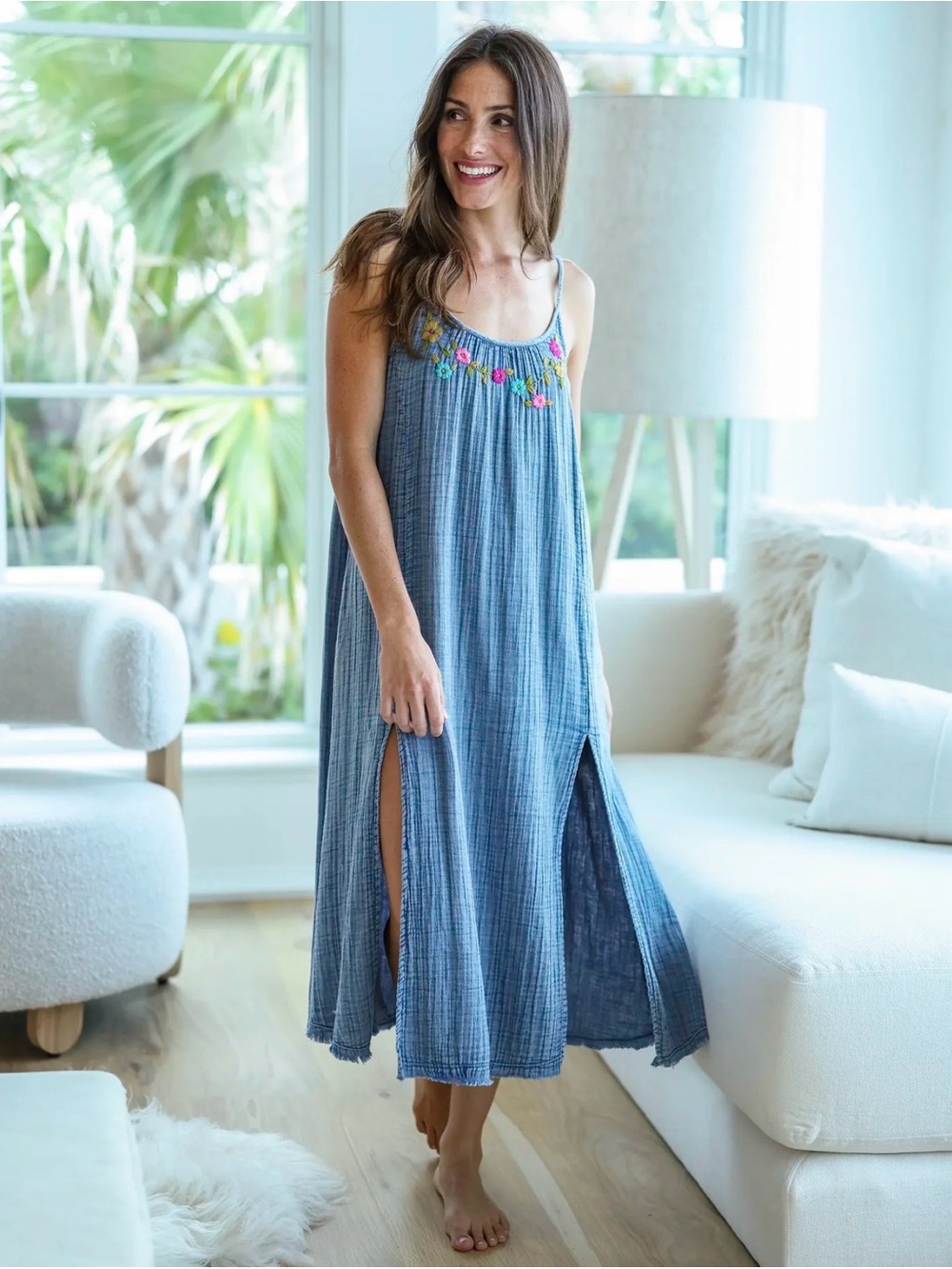 NWOT Natural Life Cosette Embroidered Maxi - Picture 4 of 6